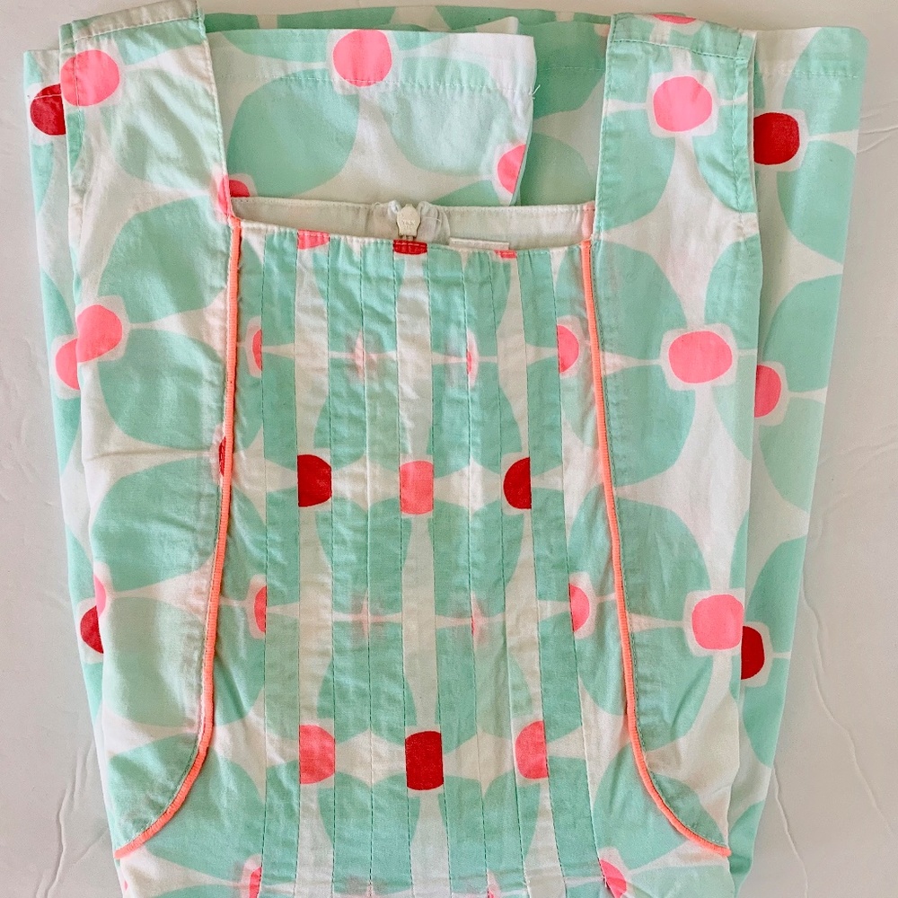 Gymboree ICE CREAM PARLOR Girls DRESS Sz 8 Geo Flower Sundress Lined